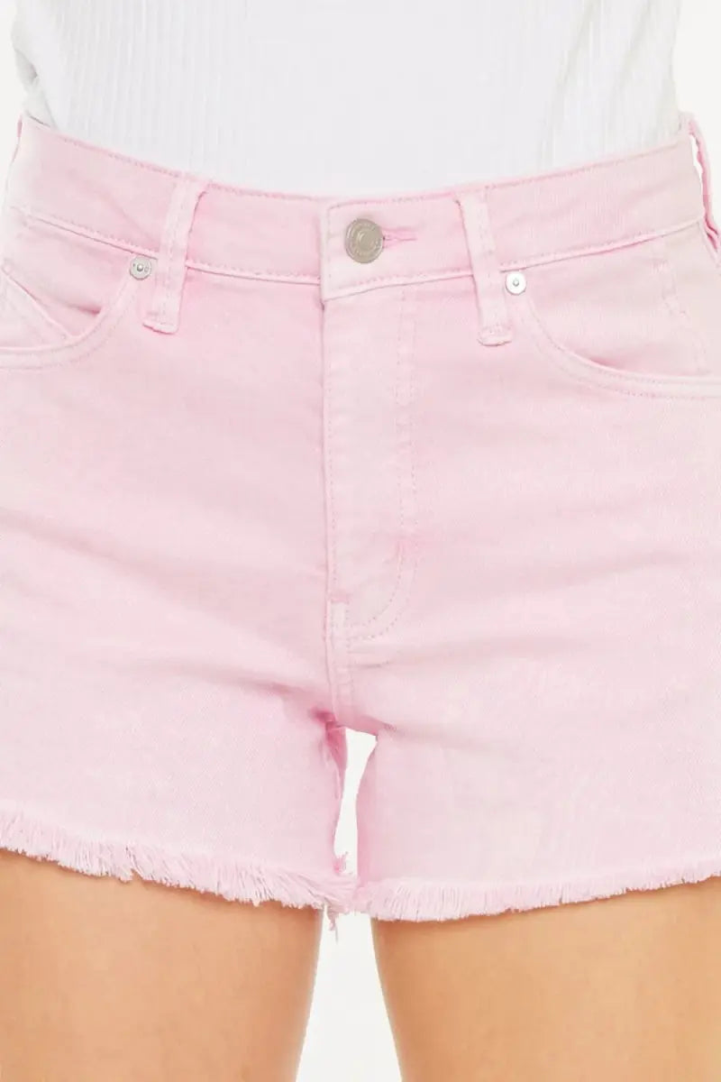 Kancan Raw Hem High Waist Denim Shorts for Women - Love Salve